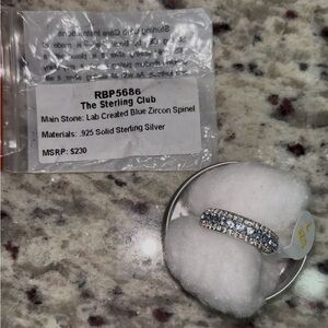 Bomb Party Sterling Blue Zircon Spinel Ring